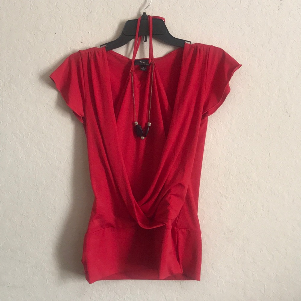 Byer California Hot Pink Halter Top Blouse